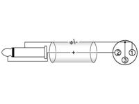 OMNITRONIC Adapter Cable XLR(F)/Jack mono 2m bk - thumbnail