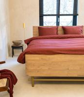 Kayori Giza dekbedovertrek Egyp. Katoensatijn Rood - thumbnail