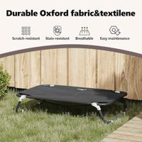 VidaXL Hondenbed zwart 90 x 55 x 18 cm staal - thumbnail