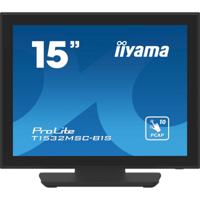 Iiyama ProLite T1532MSC-B1S Touchscreen monitor Energielabel: E (A - G) 38.1 cm (15 inch) 1024 x 768 Pixel 4:3 8 ms HDMI, DisplayPort, Audio-Line-out, VGA TN - thumbnail