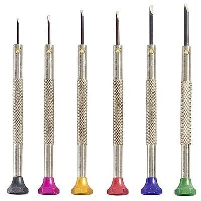 TOOLCRAFT 12-delig Horlogemaker-schroevendraaier set 12-delig Kopbreedte: 0.8 mm, 1 mm, 1.2 mm, 1.4 mm, 1.6 mm, 1.8 mm