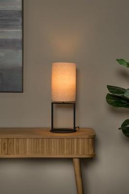 Lucide HERMAN - Tafellamp - Ø 20 cm - 1xE27 - Beige