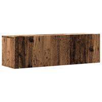 Tv-wandmeubel 100x30x30 cm bewerkt hout oud houtkleurig - thumbnail
