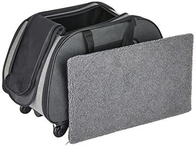 Trixie reismand trolley zwart / lichtgrijs 67x34x43 cm - thumbnail