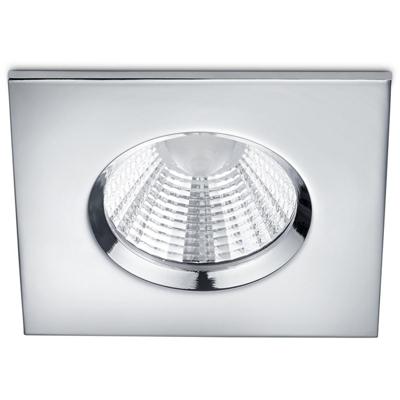 LED Inbouwspot 5W Dimbaar IP65 Waterdicht 3000K Chroom Vierkant