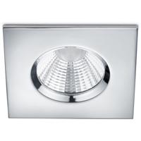 LED Inbouwspot 5W Dimbaar IP65 Waterdicht 3000K Chroom Vierkant - thumbnail
