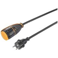 Sygonix SY-5597570 Strom extension cable black, Orange 5m verriegelbar, witterungsbeständig - thumbnail