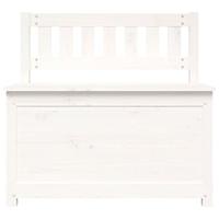 Bankje 80x41x77 cm massief grenenhout wit - thumbnail