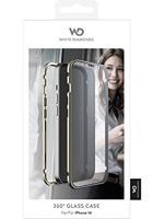 White Diamonds 360 Glas Cover Voor Apple IPhone 14 Goud - thumbnail