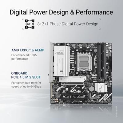 Moederbord - ASUS - PRIME B840M-A WIFI - AMD B840 - AM5 micro ATX-slot