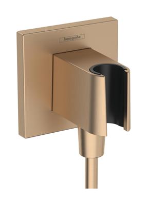 Hansgrohe FixFit E muuraansluitbocht met handdouchehouder, Brushed Bronze