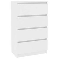 Dressoir 60x35x98,5 cm bewerkt hout wit - thumbnail