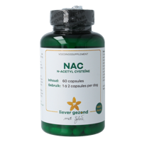 Liever Gezond NAC n-acetyl cysteine 600mg 60 Vegetarische capsules - thumbnail