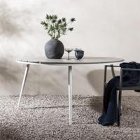 Nohr Ronde Tuintafel 'Erikka' 150cm, kleur Wit/Grijs - thumbnail