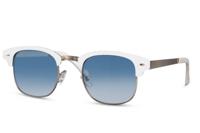 CWI zonnebril panto semi randloos cat.3 wit/blauw - thumbnail