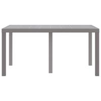 Tuintafel 150x100x73 cm poly rattan lichtgrijs - thumbnail
