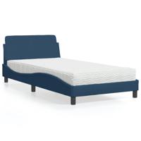 Bed met matras "Dover" stof blauw 100x200 cm - thumbnail