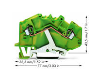 WAGO 780-607 Aardingsklem 5 mm Spanveer Toewijzing: Terre Groen, Geel 50 stuk(s) - thumbnail