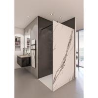 Inloopdouche BWS Free Time 100x200 cm Marmer Glas Timeless Coating Mat Zwart Profiel - thumbnail