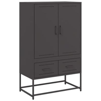 Hoge kast 68x39x111,5 cm staal zwart