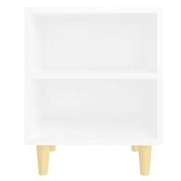 VidaXL Nachtkastjes 2 st met massief houten poten 40x30x50 cm wit - thumbnail