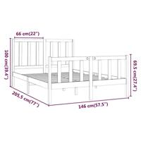 Bedframe zonder matras massief grenenhout 140x200 cm - thumbnail