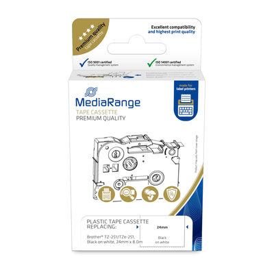 MediaRange MRBTZ251 printeretiket Zwart, Wit MediaRange MRBTZ251 printeretiket Zwart, Wit