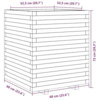 Plantenbak 60x60x72 cm massief grenenhout - thumbnail