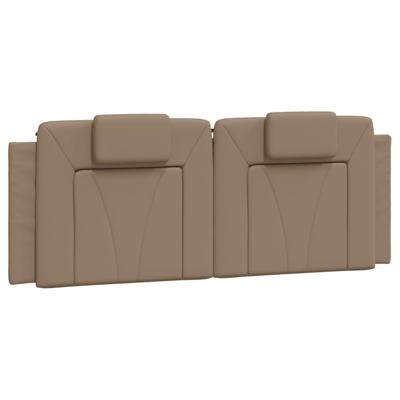 Bedframe met hoofdbord kunstleer cappucinnokleurig 140x190 cm