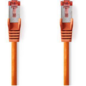 Nedis CAT6 Netwerkkabel | RJ45 Male | RJ45 Male | S/FTP | 0.25 m | Rond | LSZH | Oranje | Label - CCGL85221OG025