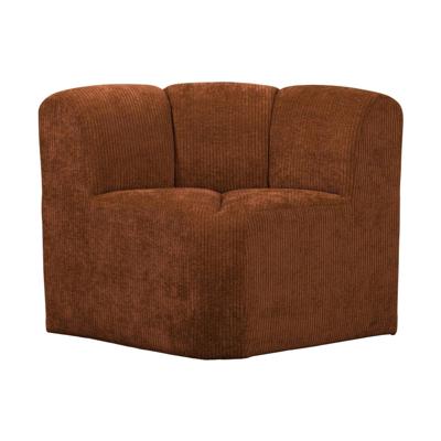 Woood Mojo eetkamerbank hoekelement rib Roestbruin