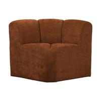 Woood Mojo eetkamerbank hoekelement rib Roestbruin - thumbnail