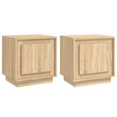 Nachtkastjes 2 st 44x35x45 cm bewerkt hout sonoma eikenkleurig