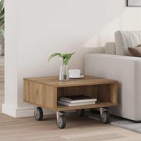 Bijzettafel met wielen Artisan Eiken 50 x 50 x 30 cm - thumbnail