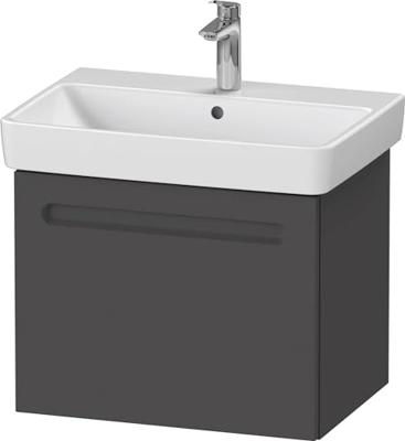 Wastafelkast Duravit No.1 Met 1 Lade Delen 59x42.6x47.8cm Met Geïntegreerde Greep Mat Grafiet