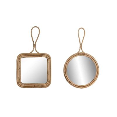 Wandspiegel Home ESPRIT Natuurlijk 24 x 2,5 x 40 cm (2 Stuks) Wandspiegel Home ESPRIT Natuurlijk 24 x 2,5 x 40 cm (2 Stuks)