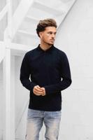 Cruyff Solido Lange Mouwen Polo Heren Zwart - Maat XS - Kleur: Zwart | Soccerfanshop - thumbnail