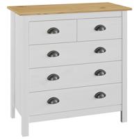 Dressoir Hill 79x40x80 cm massief grenenhout wit - thumbnail