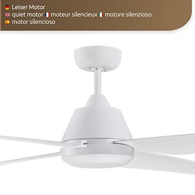 Lucci AIR Aria Plafondventilator 68 W (Ø x h) 122 cm x 33 cm Wit Met afstandsbediening