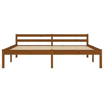 Bedframe massief grenenhout honingbruin 160x200 cm