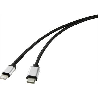 Renkforce USB-kabel USB-C stekker, Apple Lightning stekker 2.00 m Zwart RF-4353448 Renkforce USB-kabel USB-C stekker, Apple Lightning stekker 2.00 m Zwart RF-4353448