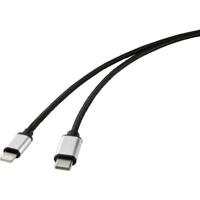 Renkforce USB-kabel USB-C stekker, Apple Lightning stekker 2.00 m Zwart RF-4353448 - thumbnail