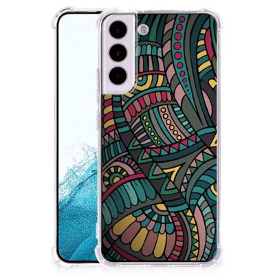 Samsung Galaxy S22 Doorzichtige Silicone Hoesje Aztec Samsung Galaxy S22 Doorzichtige Silicone Hoesje Aztec
