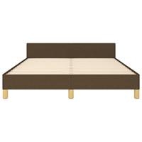 Bedframe zonder matras stof donkerbruin 140x190 cm - thumbnail