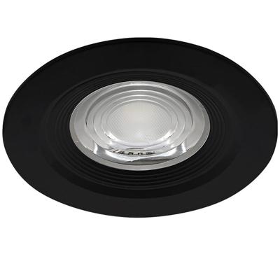 Zwarte LED Inbouwspot 7W. 630lm. IP54. 6500K - Helder Wit