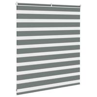 VidaXL Zebra rolgordijn 130x100 cm stofbreedte 125,9 cm donkergrijs - thumbnail