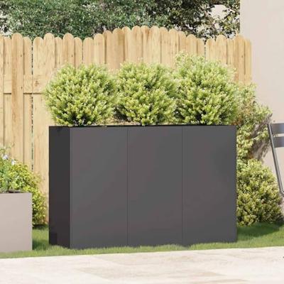 Plantenbak 120x40x80 cm koudgewalst staal zwart