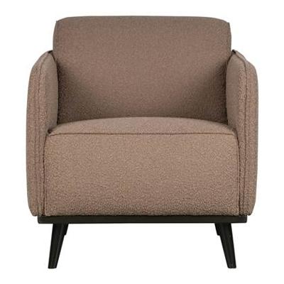 WOOOD Fauteuil 'Statement' Met arm, Bouclé, kleur Nougat