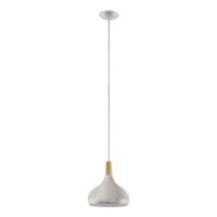 Eglo Moderne hanglampSabinar 28cm RVS met houtbruin - 901181 - thumbnail