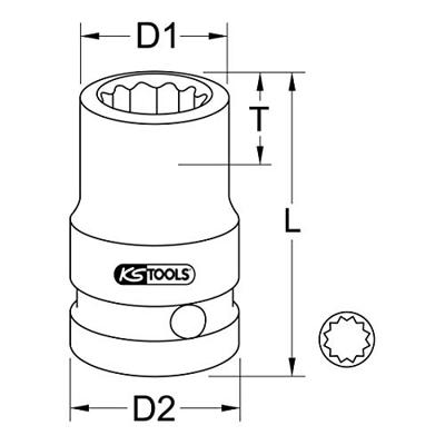 KS Tools 5150935 515.0935 Kracht-dopsleutelinzet